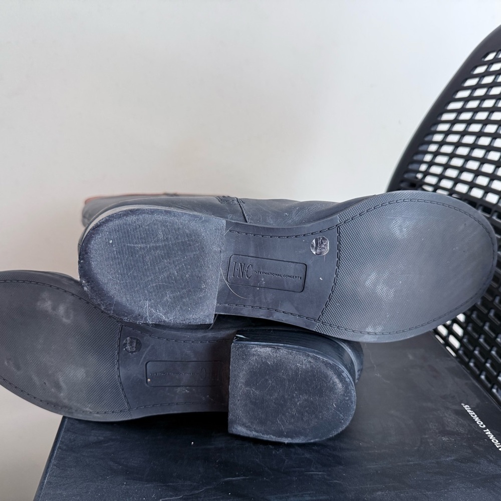 Two-Tone Leather Riding Boots - Picture 5 of 6
